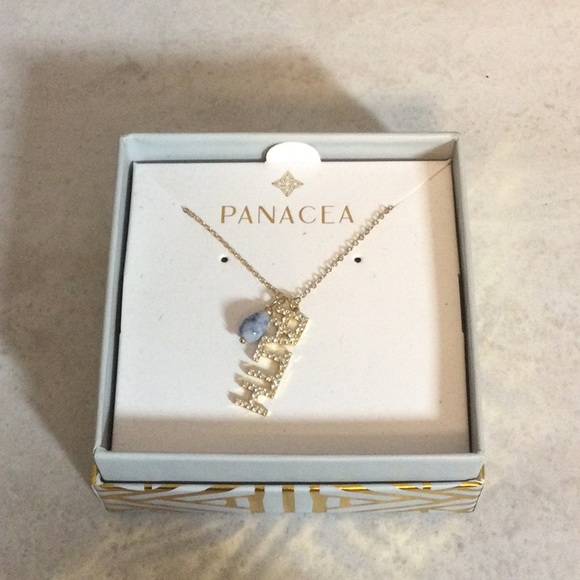 FINAL NWT Panacea gold FAITH 9.5” necklace - Picture 1 of 7